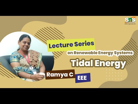 Tidal Energy | Renewable Energy Systems | SNS Institutions - YouTube