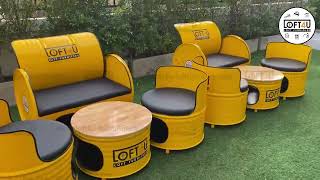 Barrel Sofa Furniture Home : LOFT4U THAILAND