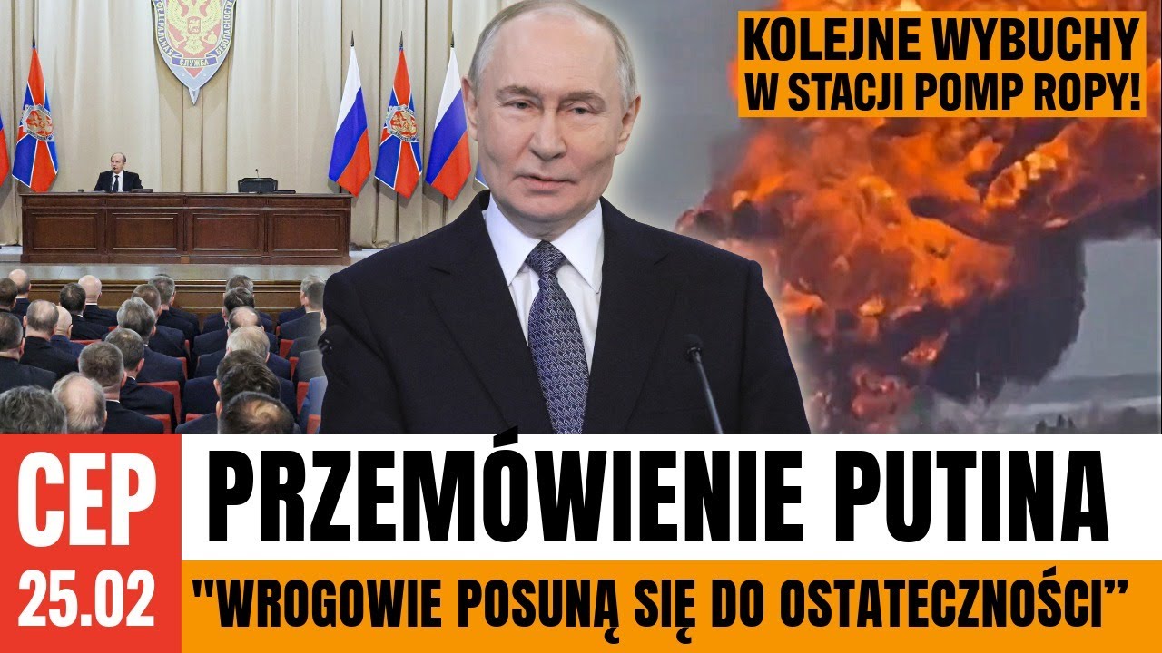 CEP - Putin wzywa do walki i obawia się o bezpieczeństwo. Najnowsze przemówienie.