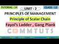 [14] Principle of Scalar Chain | Fayol's Ladder | Gang Plank (Ch.-2) |CBSE|