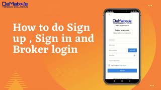 How to do Sign up, Sign In and Broker login through DeMatade mobile apps. screenshot 4