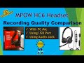 MPOW HC6 USB Headset with Microphone - Recording Quality comparison - Review