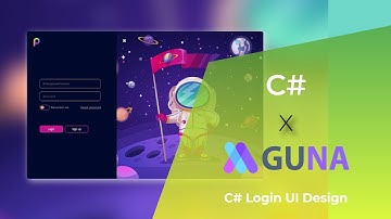 C# Login UI Design - Guna Ui Framework - UI Winform - Visual Studio Net
