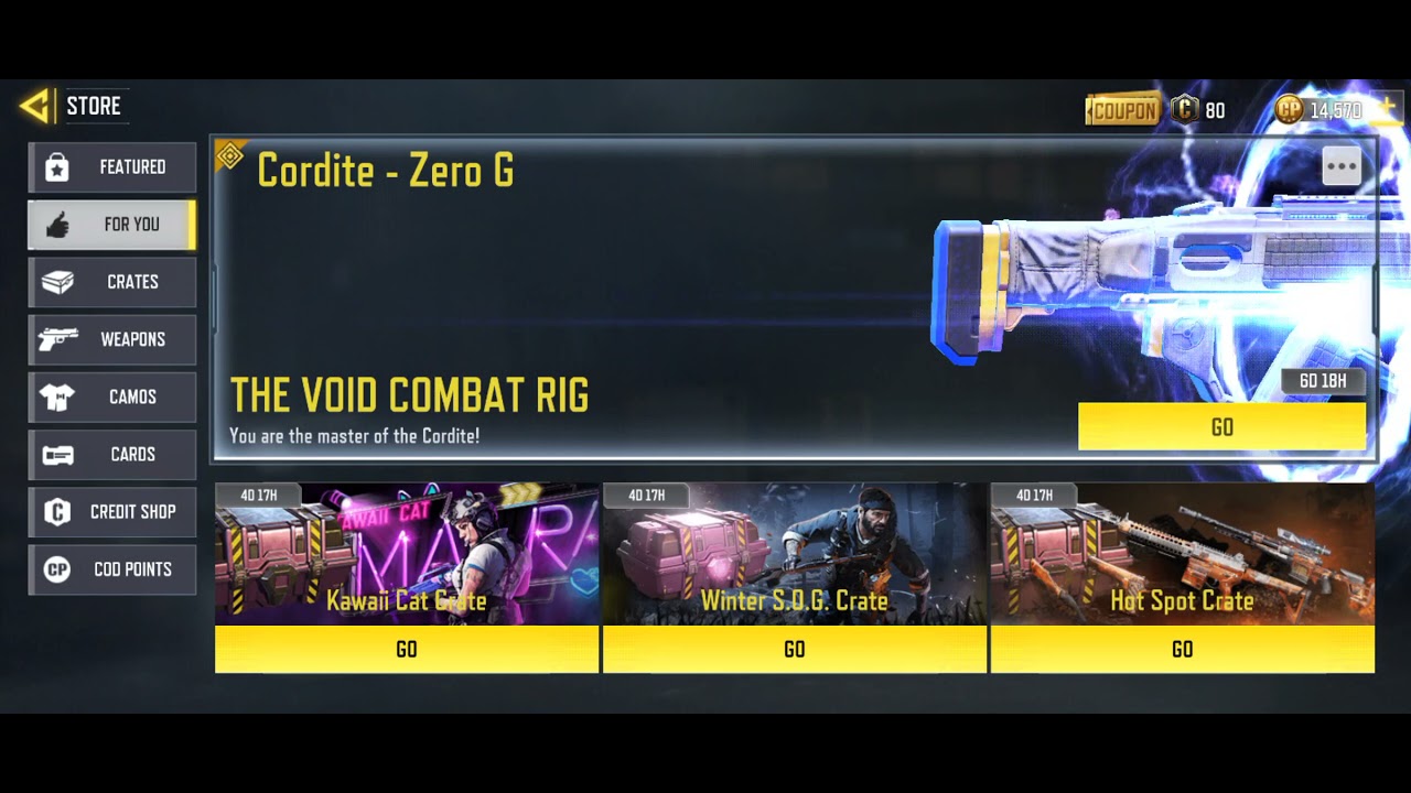 The Void Draw | Legendary Cordite "Zero G" in COD Mobile