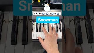 Snowman Piano Easy Tutorial ⛄️🥺 #Shorts #Piano