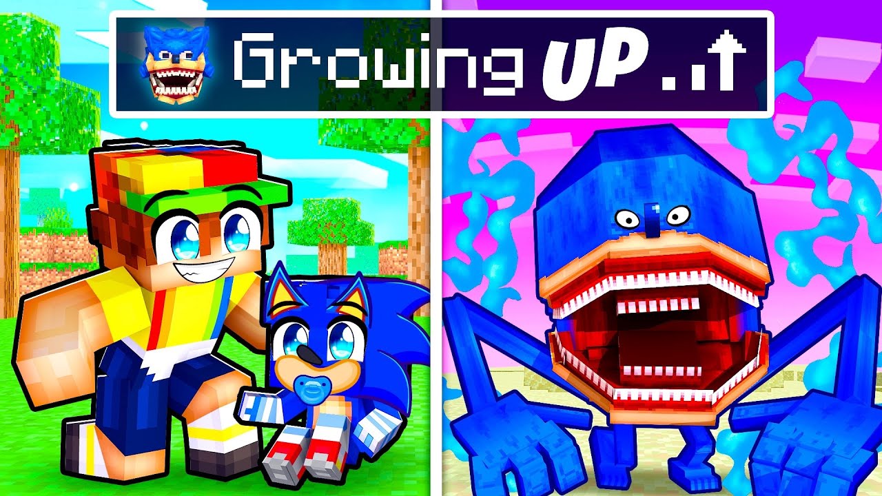 GROWING UP as a SHIN SONIC In Minecraft!