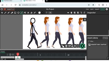 How to Animate a Walking figure in Wick Editor