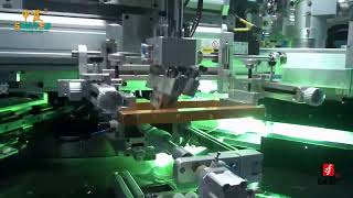SF-MP310 two colors screen printing+one hot stamping machine operation