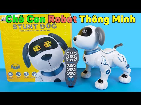 Chó Con Robot Thông Minh Biết Sủa, Điều Khiển Từ Xa | Mở Hộp Mua Hàng Online Lazada Shopee