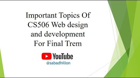 CS506 | Important Topics For Final Term Exams | #SabadhillonVU  | With PDF File