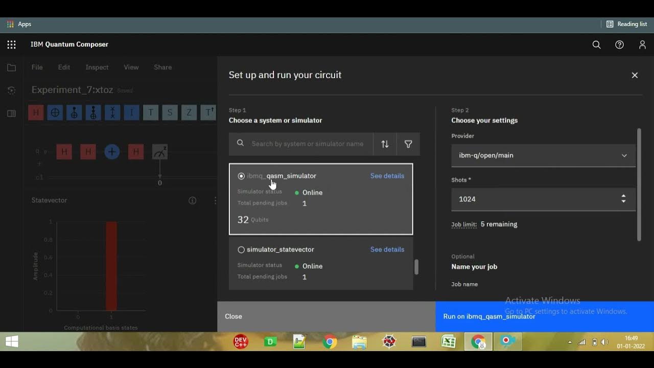 Making Identity of PauliZ gate from PauliX gate and Hadamard Gate