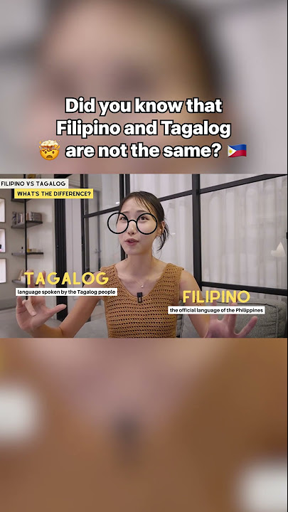 Why is Tagalog used as the national language of the Philippines