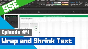 SSE | Episode #4 | Wrap Text and Shrink to Fit