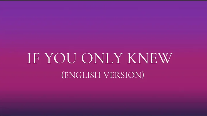 Meraki Moon - If You Only Knew (English Version) Lyrics 