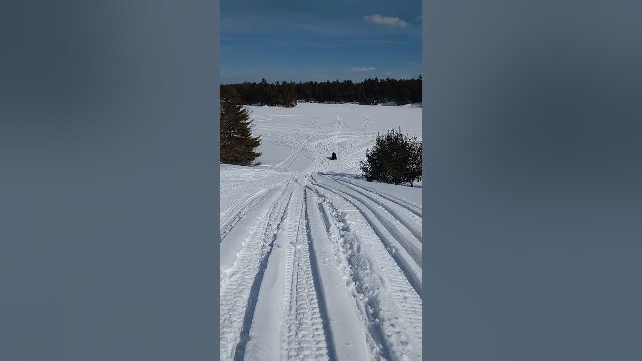 Snowmobile hill climb YouTube