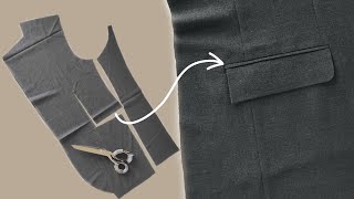 How to sew a coat pocket | Stage of sewing coat pocket | #sewing #coat #pocket #how #tailoring