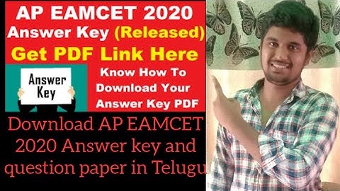 How to Download AP EAMCET 2020 answer key and question paper in telugu