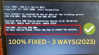 100% fixed- no boot device found press any key to reboot the machine (3 ways 2023)