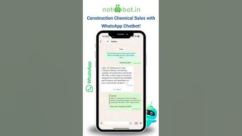 How to Boost Construction Chemical Sales & Support with a WhatsApp Chatbot | Demo & Guide