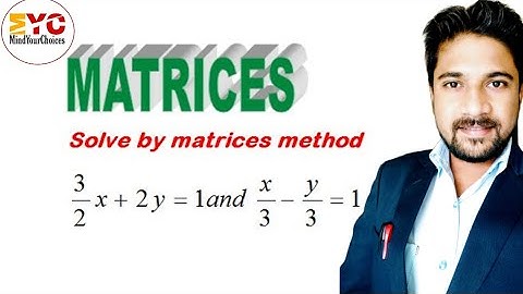 Matrices - Solve by Matrix Method || Solving Simultaneous Equation Using Matrix Method || #Matrix