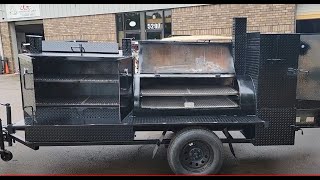 Black Widow Mega Custom Bbq Smoker Grill Trailer FOR SALE Rentals Griddle Propane assist firebox by Custom BBQ Smoker Grill Trailers for Sale Rentals 306 views 3 weeks ago 7 minutes, 59 seconds