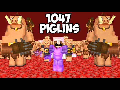1,047 Piglins VS Minecraft SMP...
