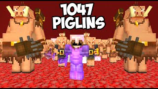 1,047 Piglins VS Minecraft SMP...