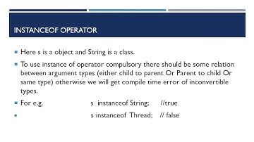 Lecture 29 :- instanceof operator in java || LearningStrome Academy