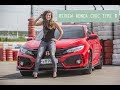 Honda civic type r 2017  femmefrontaal  lady driven