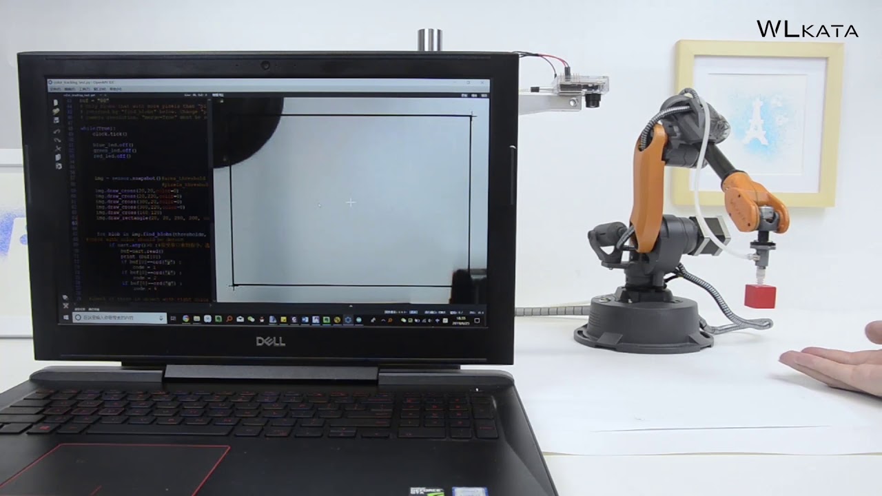 Machine vision with Mirobot Robotic Arm - YouTube