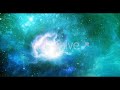 Abstract Exciting Green Space Nebula Background