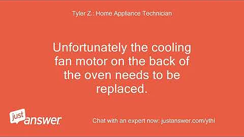 Kitchen aid stove code FBEO -cooling fan speed too low. can