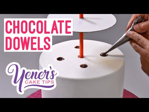 Stacking Cakes with CHOCOLATE DOWELS Tutorial  Yeners Cake Tips with  Serdar Yener from Yeners Way 