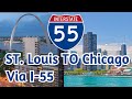 St. Louis to Chicago Drive via I-55 North (2020)