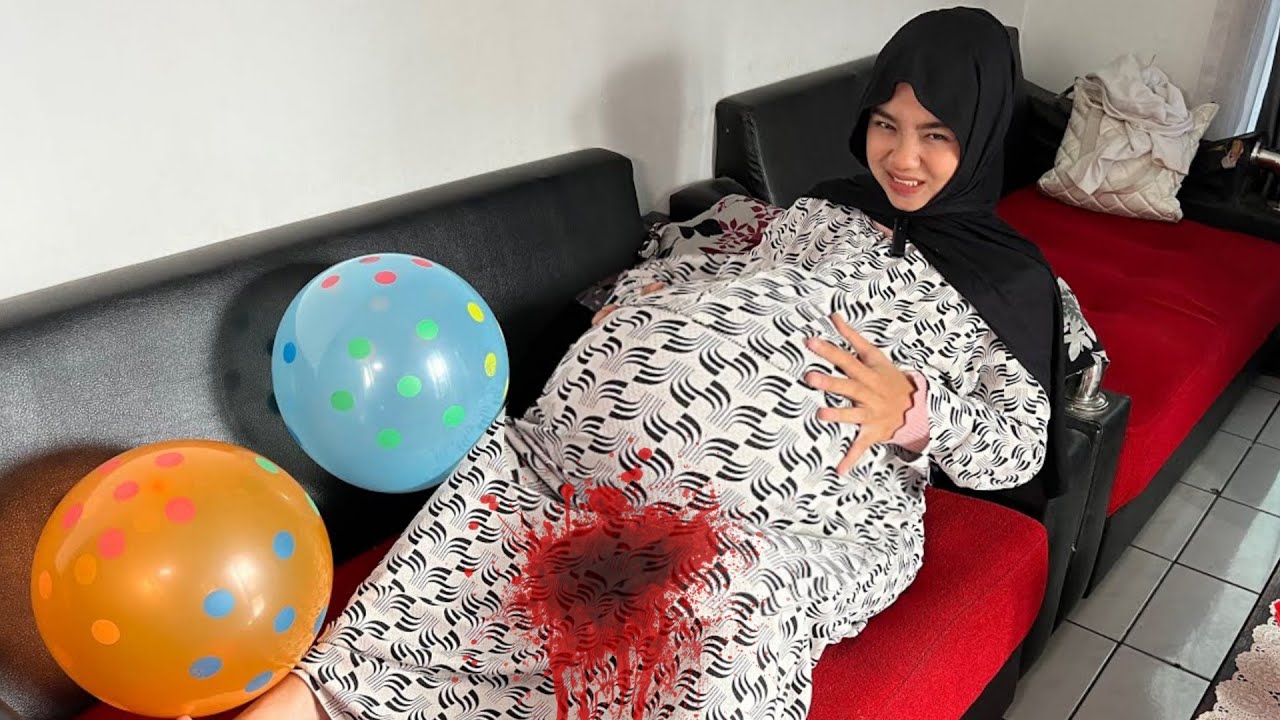 KAGET‼️GARA2 KECAPEAN TIUP BALON IBU HAMIL TIBA2 KONTRAKSI DAN MELAHIRKAN BAYI KEMBAR DUA