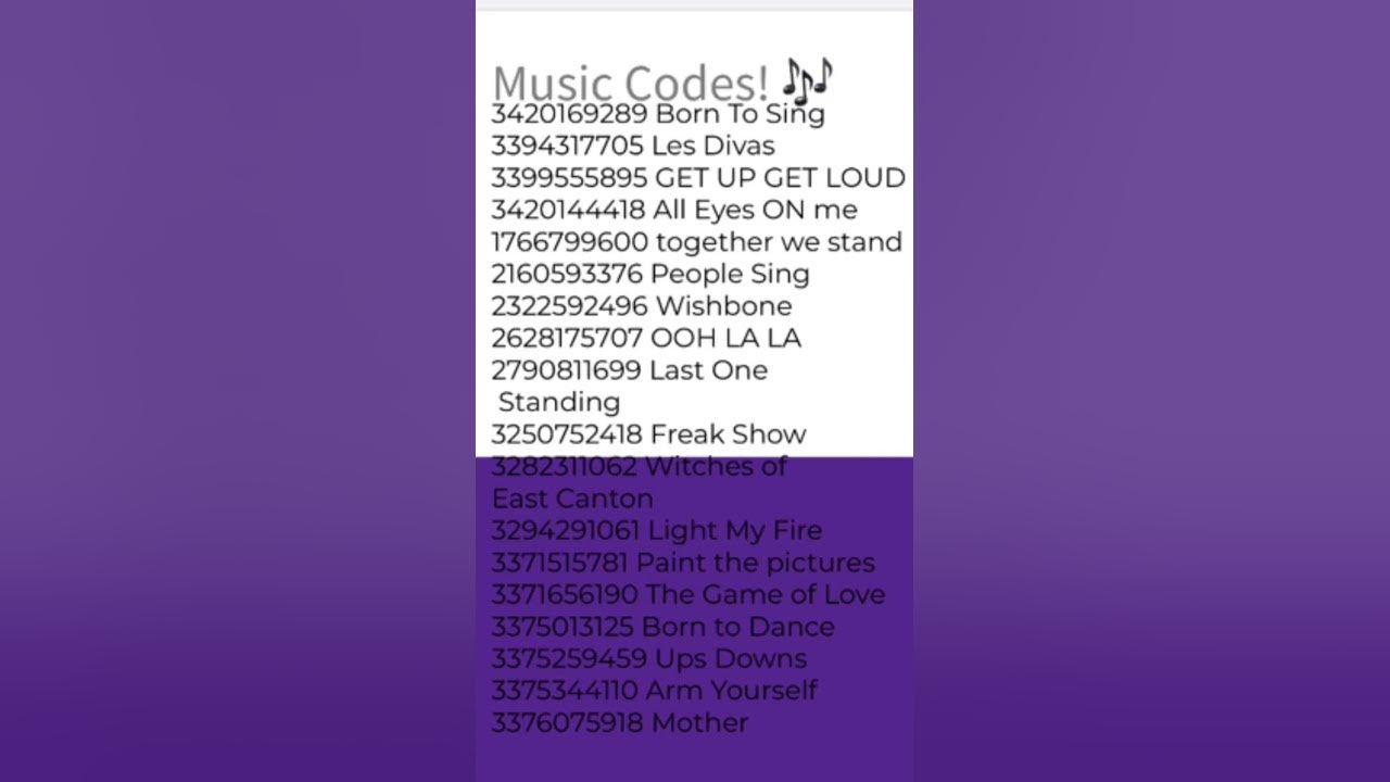 🎶 Song Codes! 🎶 #roblox #aldc #pldc #short #songcodes - YouTube