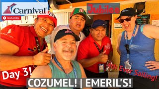 Carnival Jubilee Day3 Cozumel with no Excursion! | Emeril's Bistro | ChiBang! | 4th Sailing!