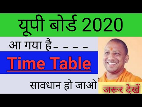 18 February Fast Hindi, UP Board time table 2020|12th class students time table for 2020 examination