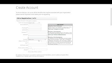 How to create account on citrix cloud