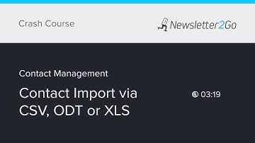 Import Contacts Via CSV ODT XLS - Newsletter Tutorial 3