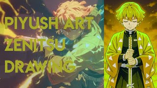 Zenitsu Drawing | Thunder  I Drew Zenitsu from  Lightning Speed Drawing#piyush