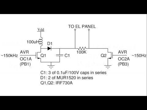 LCD Electroluminescent Backlight Driver Circuit - YouTube