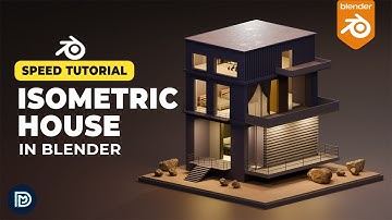 Isometric 3D House in Blender - 3D Modelling Process