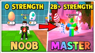 F2P Noob To Master In Punch Wall Simulator Got 2B+ Strength & Best Gloves (Roblox)