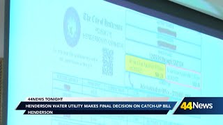 Henderson Water Utility announces final decision on catch-up bills