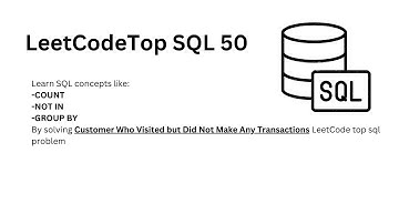 #LeetcodeSQL50 - 8 Customer Who Visited but Did Not Make Any Transactions | COUNT| NOT IN | GROUPBY