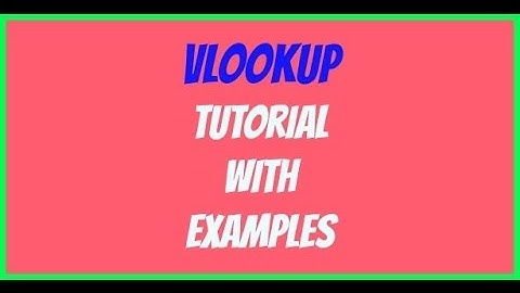 Vlookup Tutorial in Excel 2010 with Examples