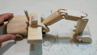 Wooden Excavator Oyuncak Ekskavatör Yapalım Excavadora De Madera
