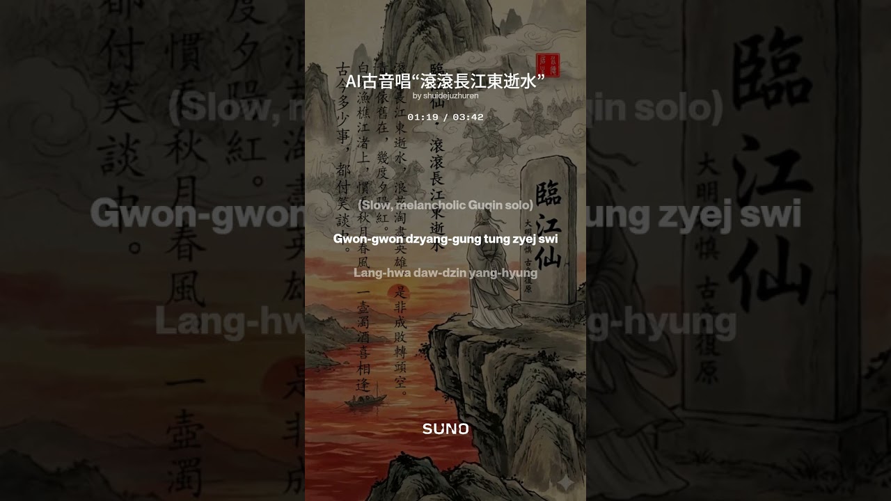AI還原《三國演義》開篇詞《臨江仙》中古漢語震撼吟唱