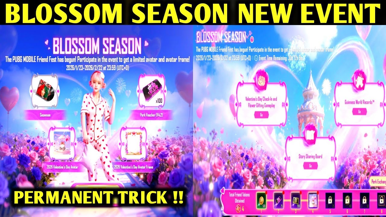 😍BLOSSOM SEASON NEW EVENT IN PUBG MOBILE | GET PERMANENT OUTFIT | COLLECT FLOWERS TO CRAFT A BOUQUET